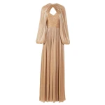 Costarellos Sireen Lurex Georgette Dress