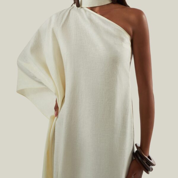 Taller Marmo Paloma Linen Dress - Dresses - Italian Luxury Evening Wear at Coveti