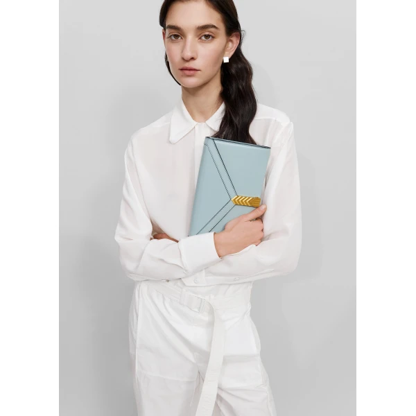 The Frankie Shop 3D-Collar Shirt – Ivory, view 2