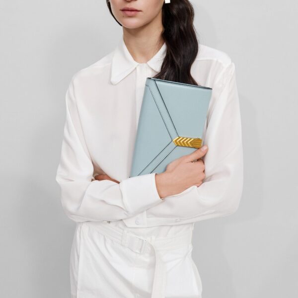 The Frankie Shop 3D-Collar Shirt - Ivory - Oversized Minimalist Tops in Ivory - Shop at Coveti