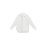 The Frankie Shop 3D-Collar Shirt - Ivory - Oversized Minimalist Tops in Ivory - Shop at Coveti