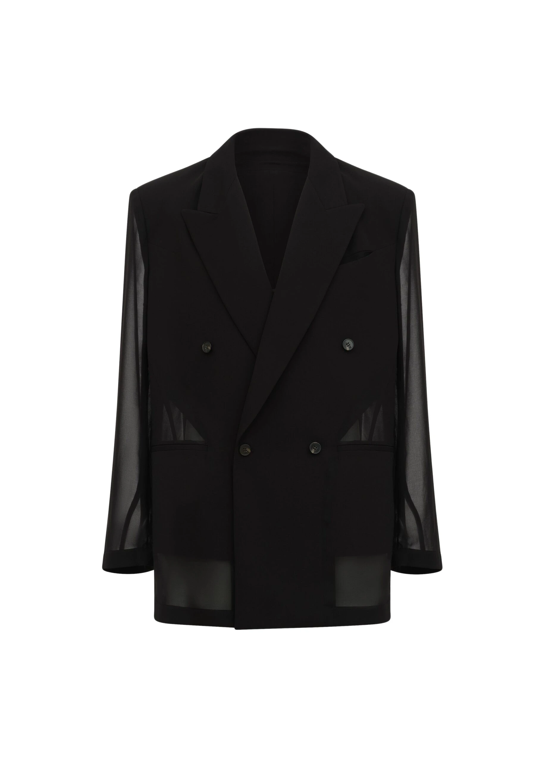 The-Frankie-Shop-4-Button-Double-Breasted-Sheer-Jacket-Black-coveti-scaled58634_nobg The Frankie Shop 4-Button Double-Breasted Sheer Jacket - Black - Oversized Minimalist Jackets in Black - Shop at Coveti