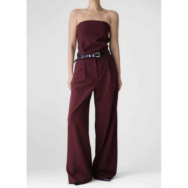 The Frankie Shop Abbie Trousers – Burgundy, view 2