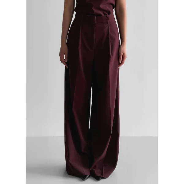 The Frankie Shop Abbie Trousers – Burgundy, view 5