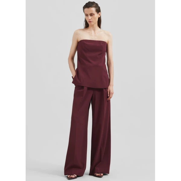 The Frankie Shop Abbie Trousers – Burgundy, view 6
