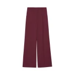 The Frankie Shop Abbie Trousers - Burgundy - Oversized Minimalist Pants in Red - Shop at Coveti