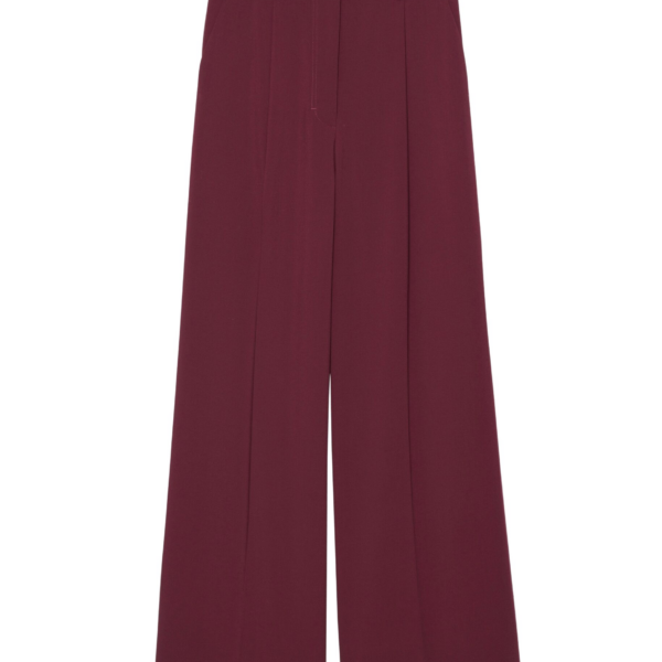 The Frankie Shop Abbie Trousers - Burgundy - Oversized Minimalist Pants in Red - Shop at Coveti