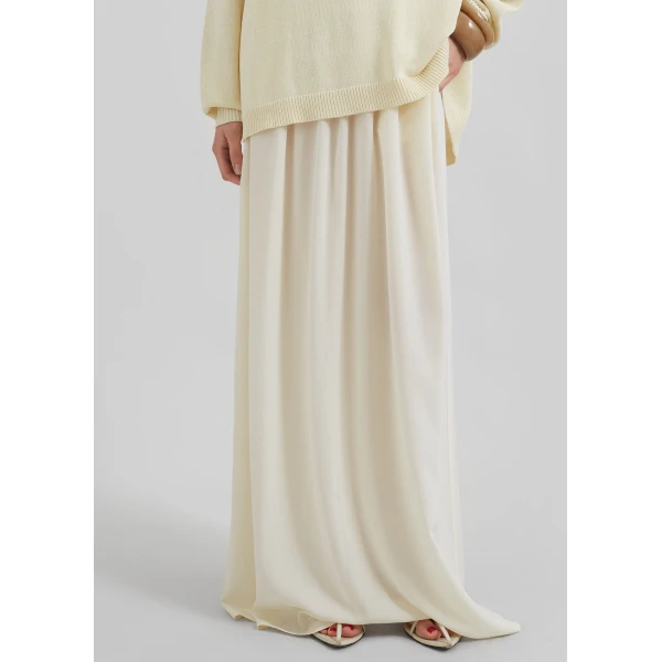 The Frankie Shop Aeson Maxi Skirt – Pale Yellow, view 3