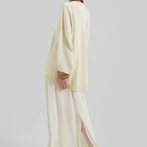 The Frankie Shop Aeson Maxi Skirt - Pale Yellow - Oversized Minimalist Skirts in Yellow - Shop at Coveti