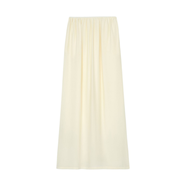 The Frankie Shop Aeson Maxi Skirt - Pale Yellow - Oversized Minimalist Skirts in Yellow - Shop at Coveti
