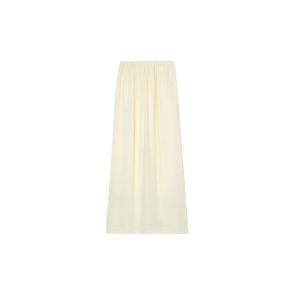 The Frankie Shop Aeson Maxi Skirt - Pale Yellow - Oversized Minimalist Skirts in Yellow - Shop at Coveti