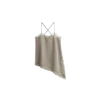 The Frankie Shop Alessia Sheer Lace Top - Taupe - Oversized Minimalist Tops in Beige - Shop at Coveti