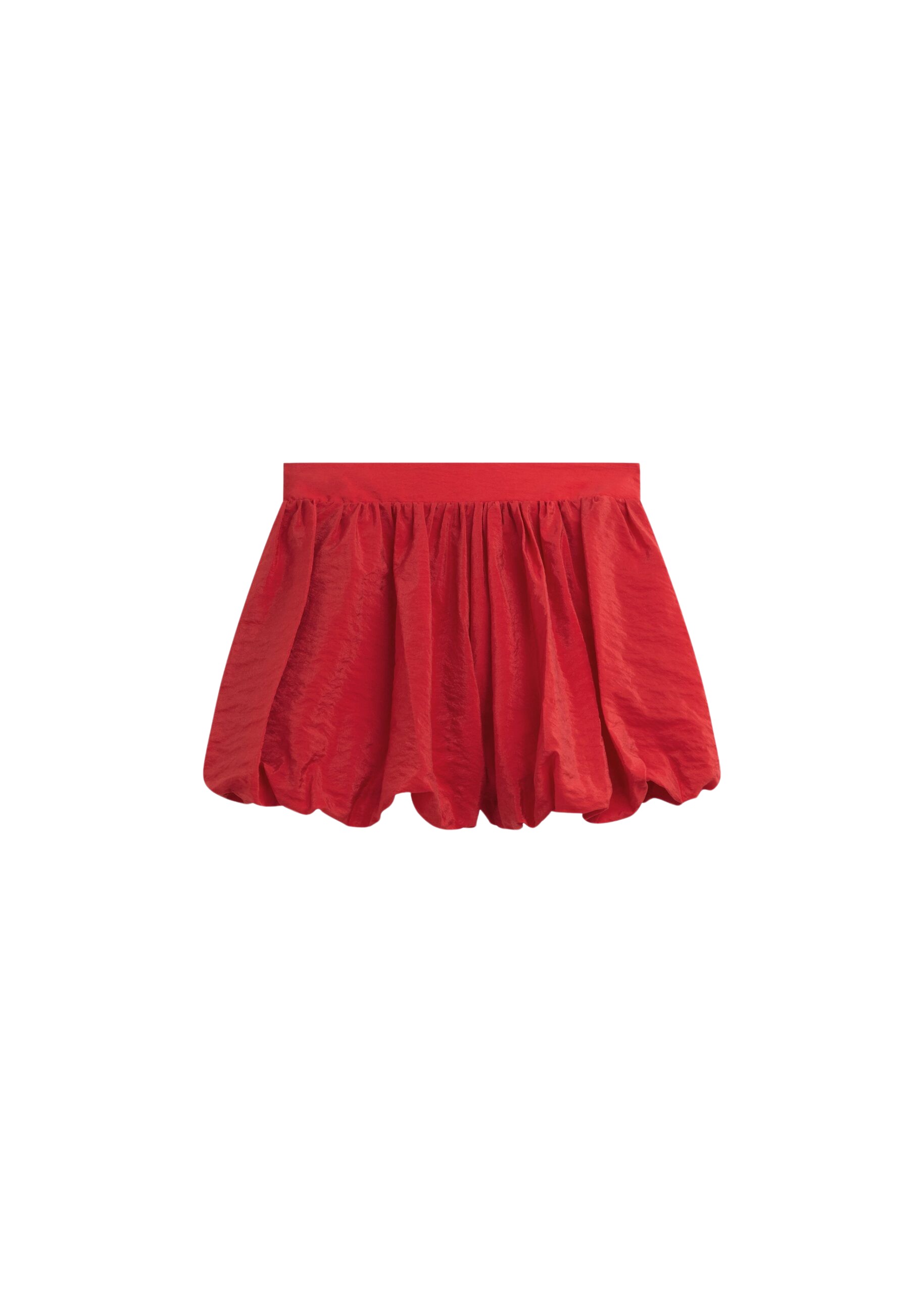 The Frankie Shop Alina Bubble Hem Shorts – Red
