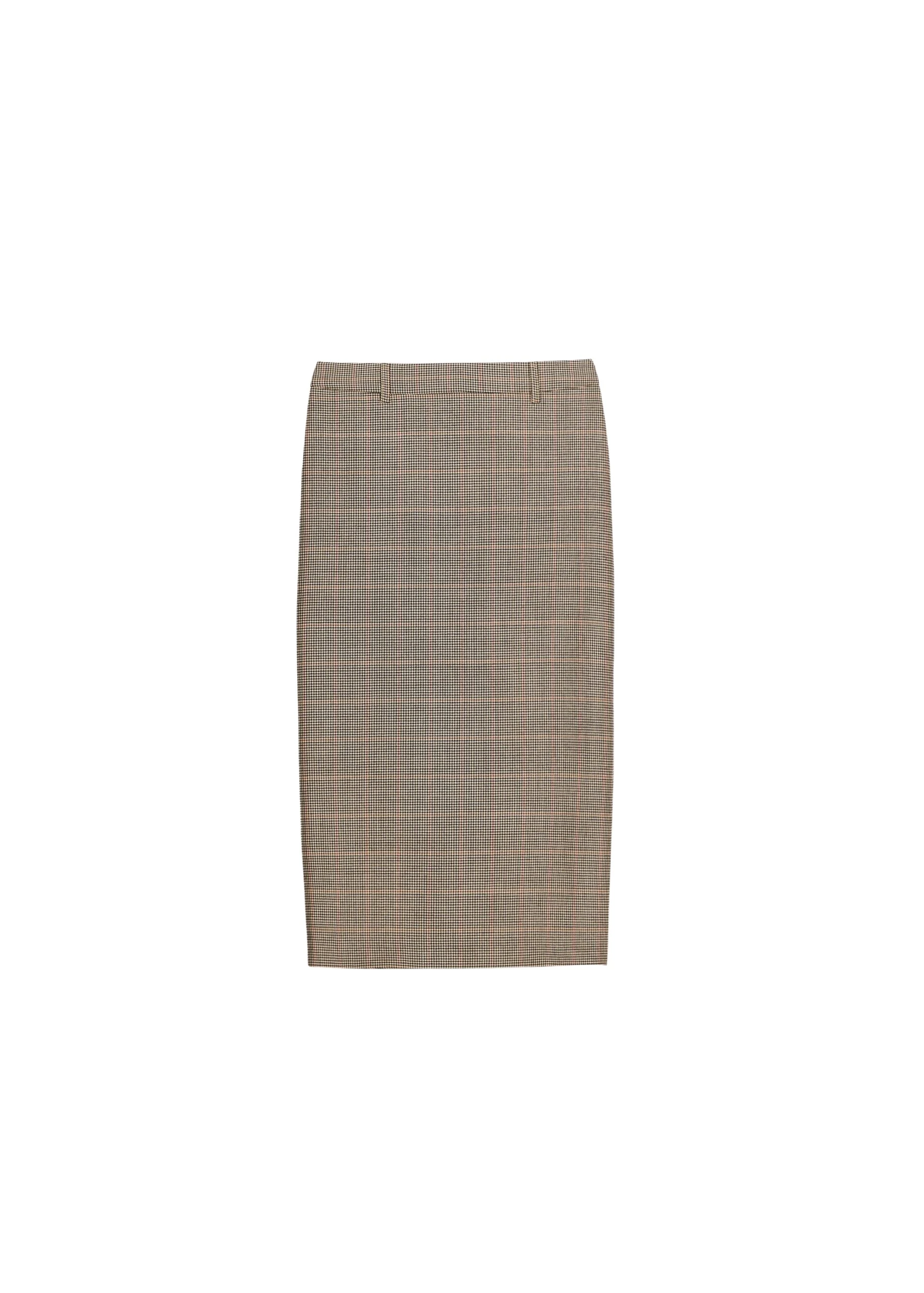 The Frankie Shop Alrose Houndstooth Midi Skirt - Beige - Oversized Minimalist Skirts in Beige - Shop at Coveti