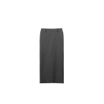 The Frankie Shop Alrose Midi Skirt - Dark Grey Melange - Oversized Minimalist Skirts in Grey - Shop at Coveti