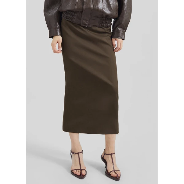 The Frankie Shop Alrose Midi Skirt – Mocha, view 3