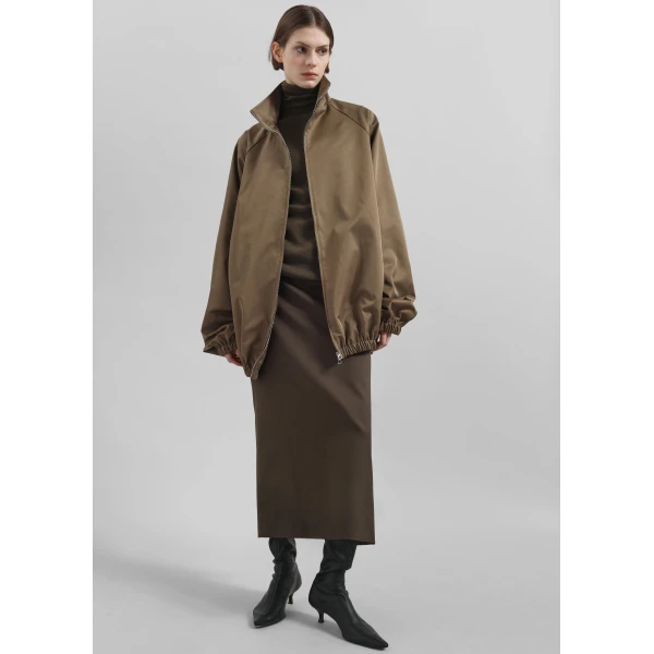 The Frankie Shop Alrose Midi Skirt – Mocha, view 6