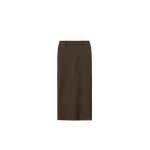 The Frankie Shop Alrose Midi Skirt - Mocha - Oversized Minimalist Skirts in Beige - Shop at Coveti