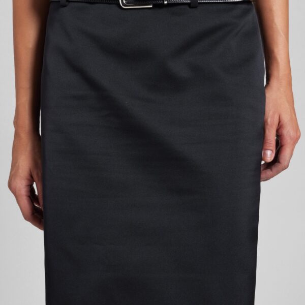 The Frankie Shop Alrose Satin Midi Skirt - Black - Oversized Minimalist Skirts in Black - Shop at Coveti