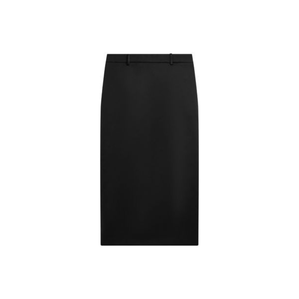 The Frankie Shop Alrose Satin Midi Skirt - Black - Oversized Minimalist Skirts in Black - Shop at Coveti