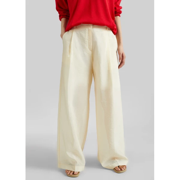 The Frankie Shop Alvito Sheer Organza Pants – Pale Yellow, view 5