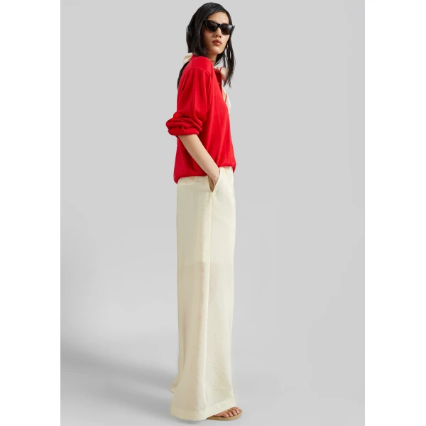 The Frankie Shop Alvito Sheer Organza Pants – Pale Yellow, view 6