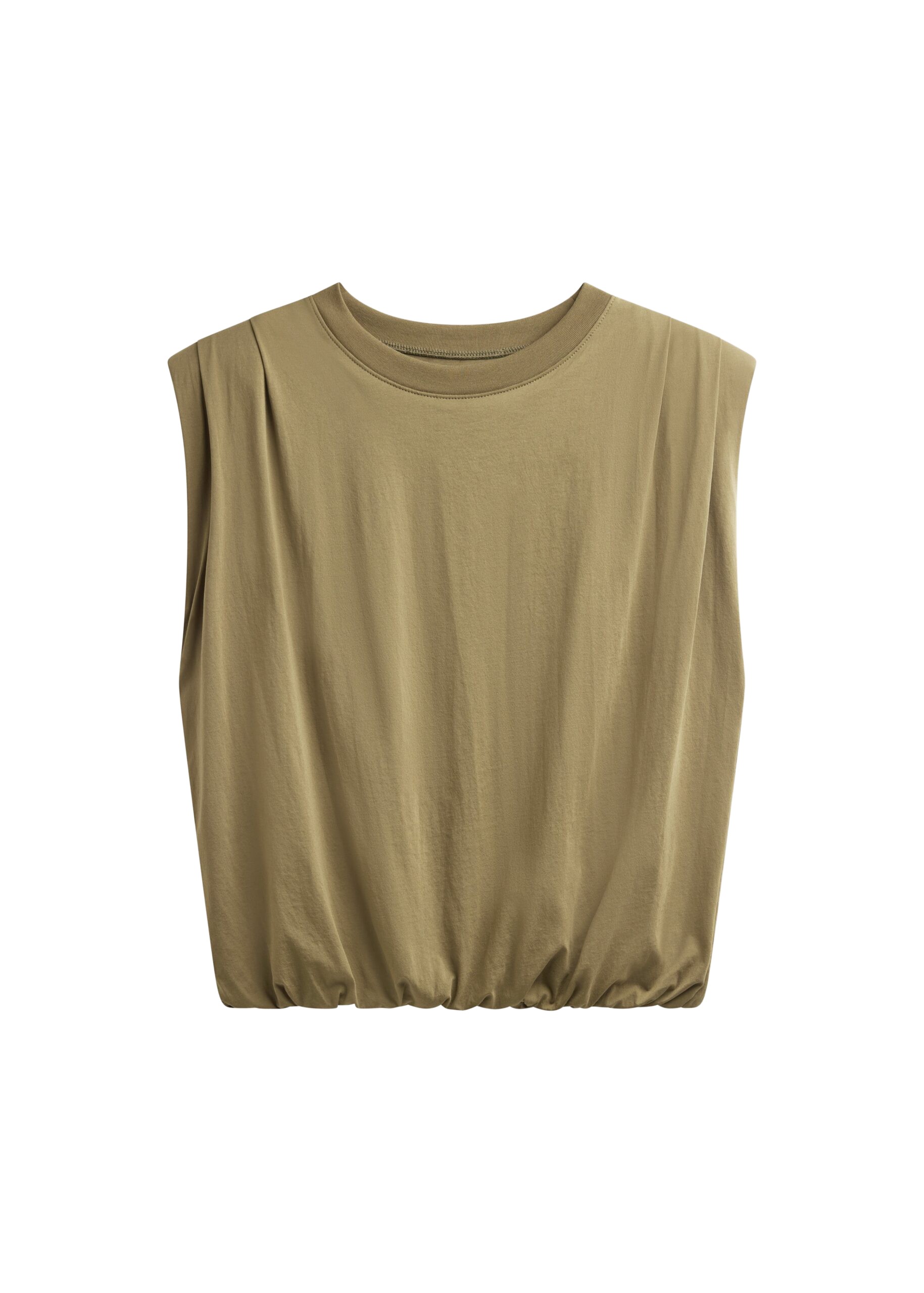 The Frankie Shop Alvor Padded Balloon Top – Olive
