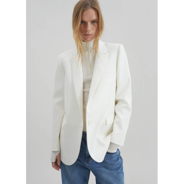 The Frankie Shop Amelia Tailored Blazer – White, view 2