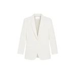 The Frankie Shop Amelia Tailored Blazer - White - Oversized Minimalist Jackets in White - Shop at Coveti
