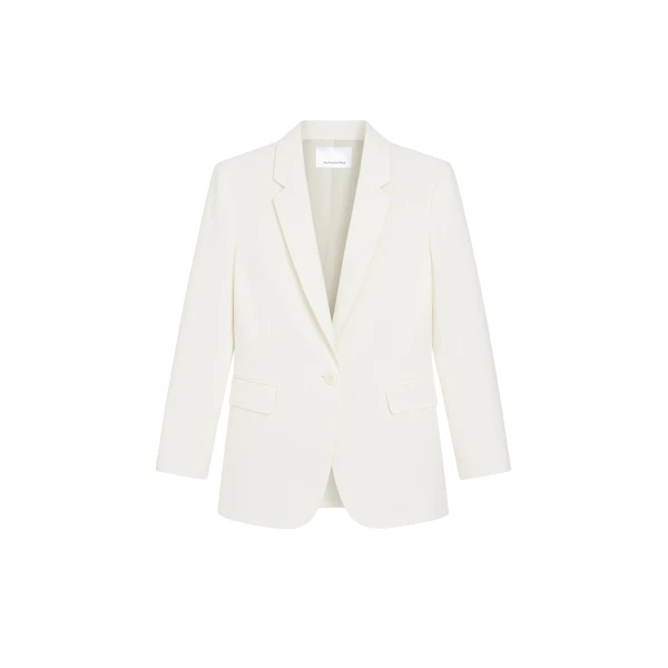 The Frankie Shop Amelia Tailored Blazer - White - Oversized Minimalist Jackets in White - Shop at Coveti