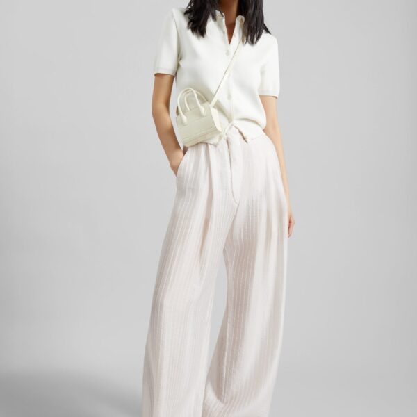 The Frankie Shop Amelot Knit Short Sleeve Cardigan - White - Oversized Minimalist Knitwear in White - Shop at Coveti