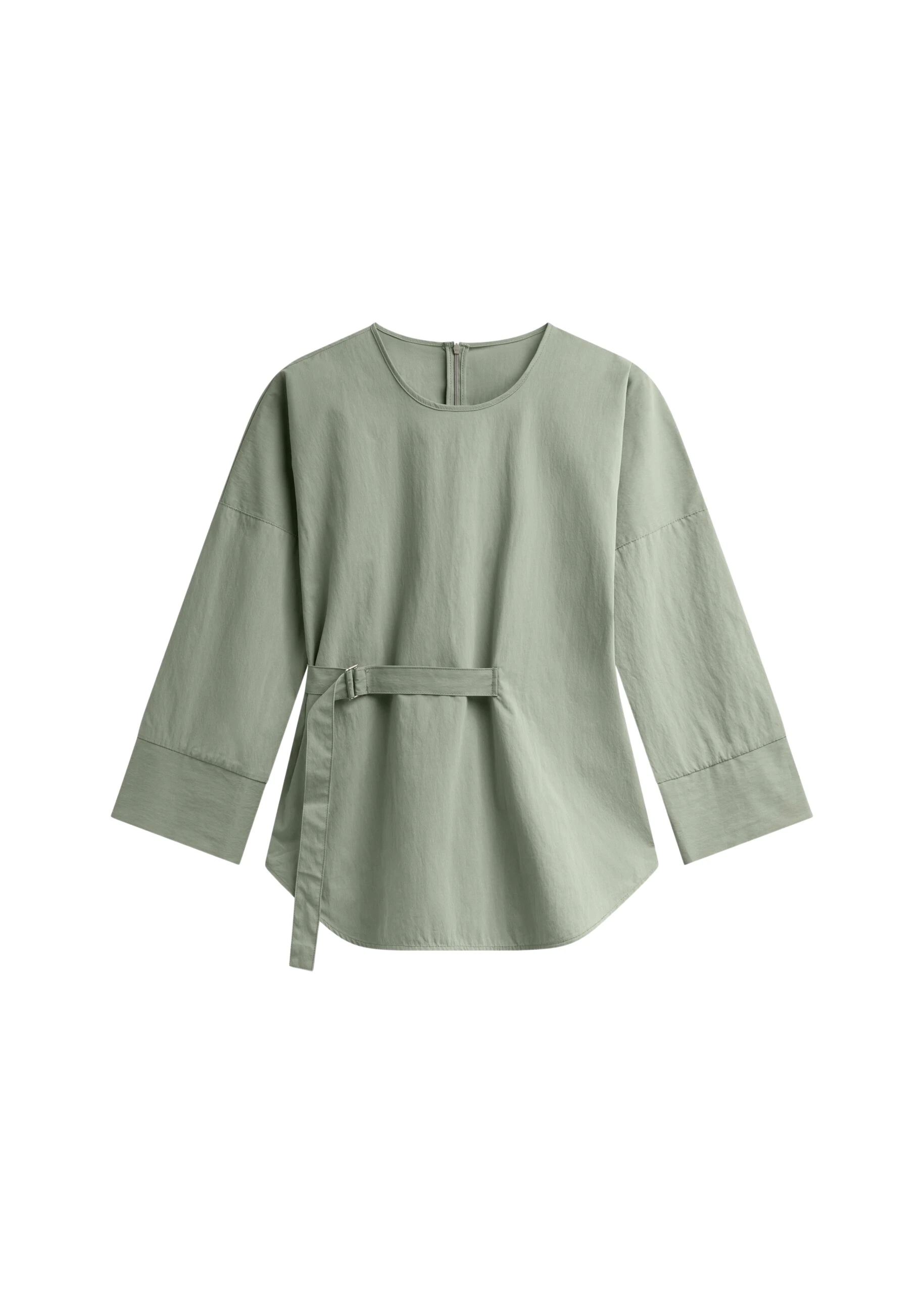 The-Frankie-Shop-Ames-Belted-Top-Sage-coveti-scaled33064_nobg The Frankie Shop Ames Belted Top - Sage - Oversized Minimalist Tops in Green - Shop at Coveti