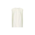 The Frankie Shop Anca Gathered Blouse - Ivory - Oversized Minimalist Tops in Ivory - Shop at Coveti