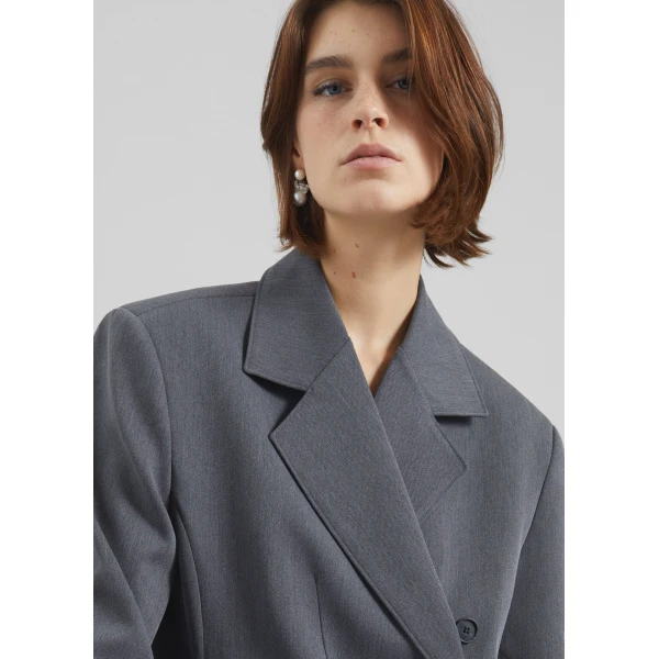 The Frankie Shop Antwerp Wrap Blazer – Grey, view 4