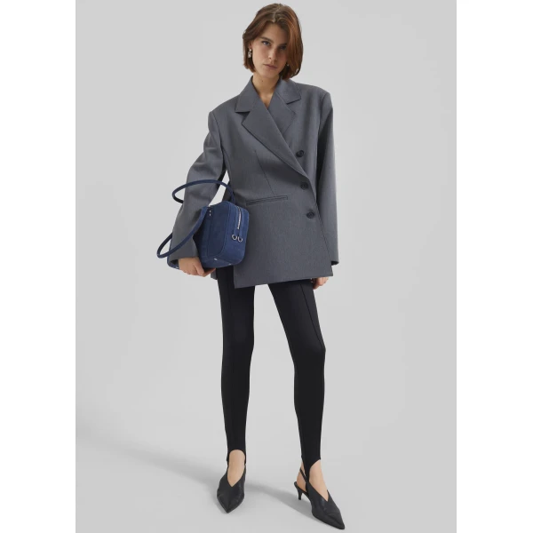 The Frankie Shop Antwerp Wrap Blazer – Grey, view 6