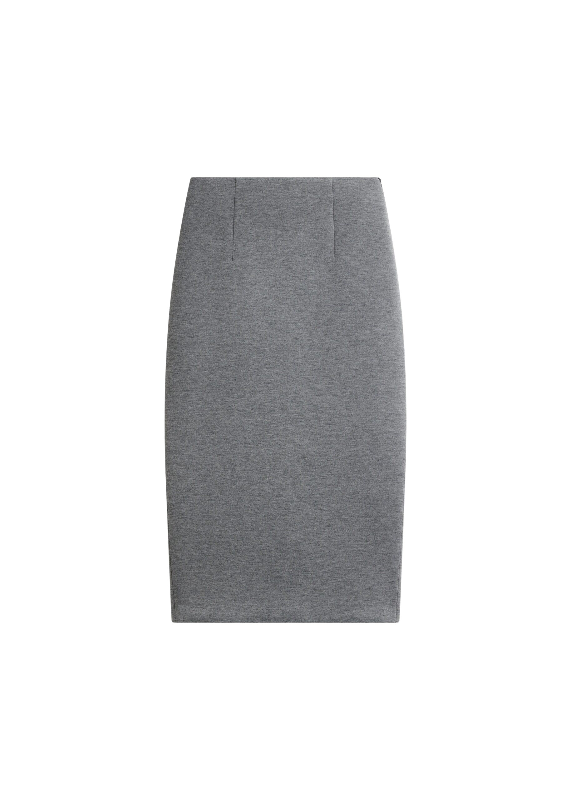 The Frankie Shop Anya Neoprene Midi Skirt – Grey Melange