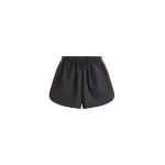 The Frankie Shop Arizona Seersucker Track Shorts - Checked Black - Oversized Minimalist Shorts in Multicolour - Shop at Coveti