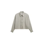 The Frankie Shop Arlen Boxy Shirt - Beige Glen Plaid - Oversized Minimalist Tops in Multicolour - Shop at Coveti