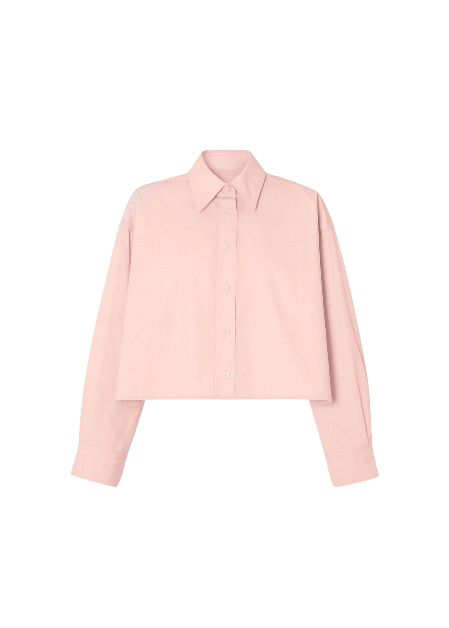 The Frankie Shop Arlen Cotton Boxy Shirt – Faded Pink