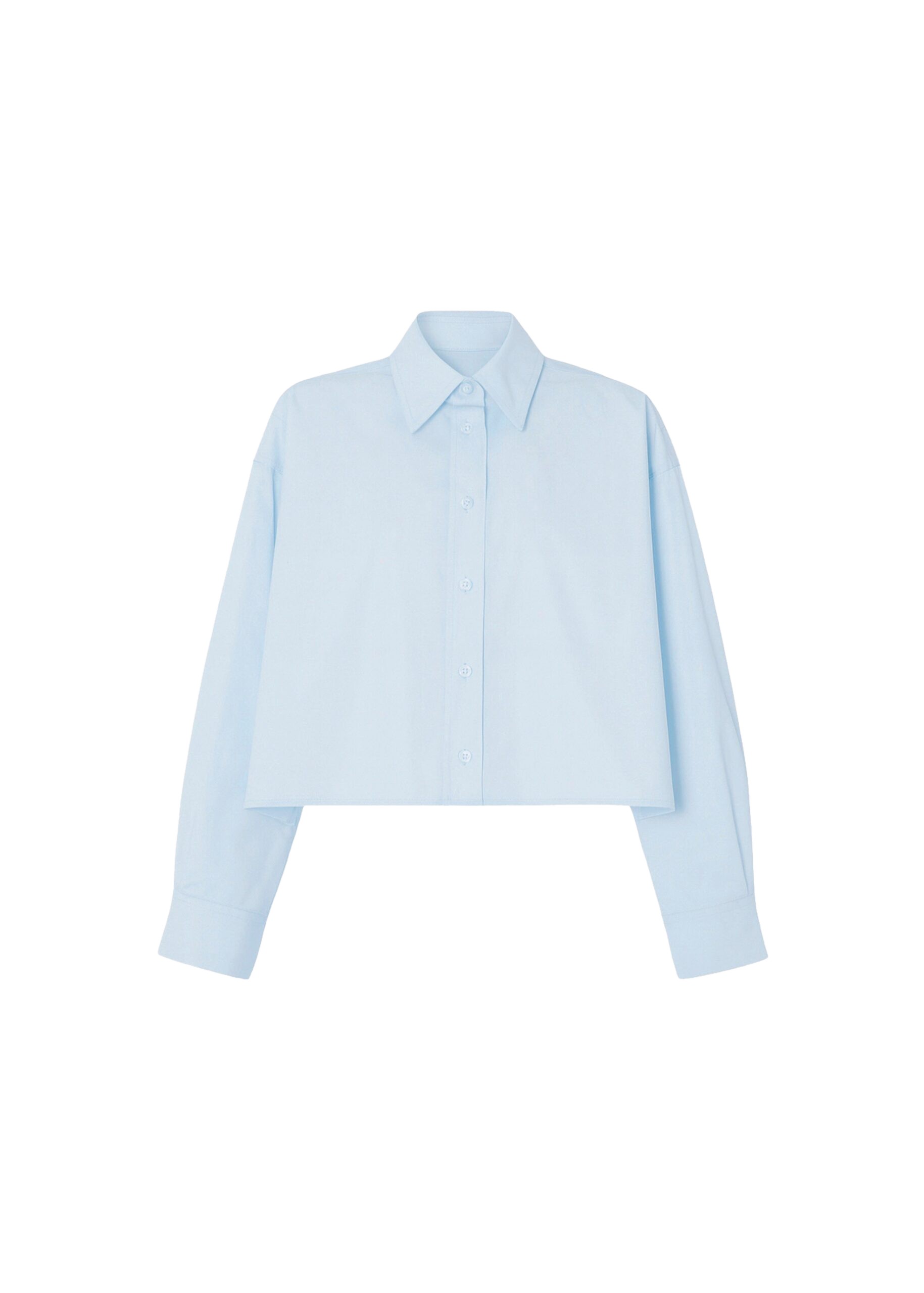 The Frankie Shop Arlen Cotton Boxy Shirt – Light Blue