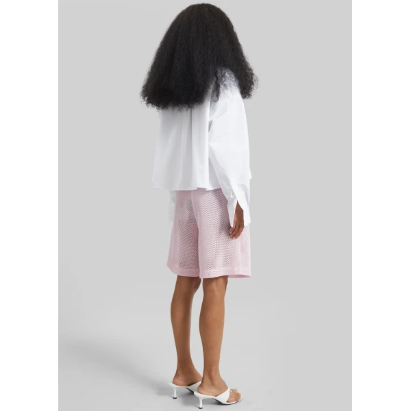 The Frankie Shop Arlen Cotton Boxy Shirt – White, view 6