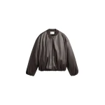 The Frankie Shop Arolla Faux Leather Draped Jacket - Brown - Oversized Minimalist Jackets in Beige - Shop at Coveti
