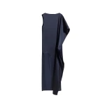 The Frankie Shop Asymmetric Maxi Dress - Dark Ink Navy - Oversized Minimalist Dresses in Black - Shop at Coveti
