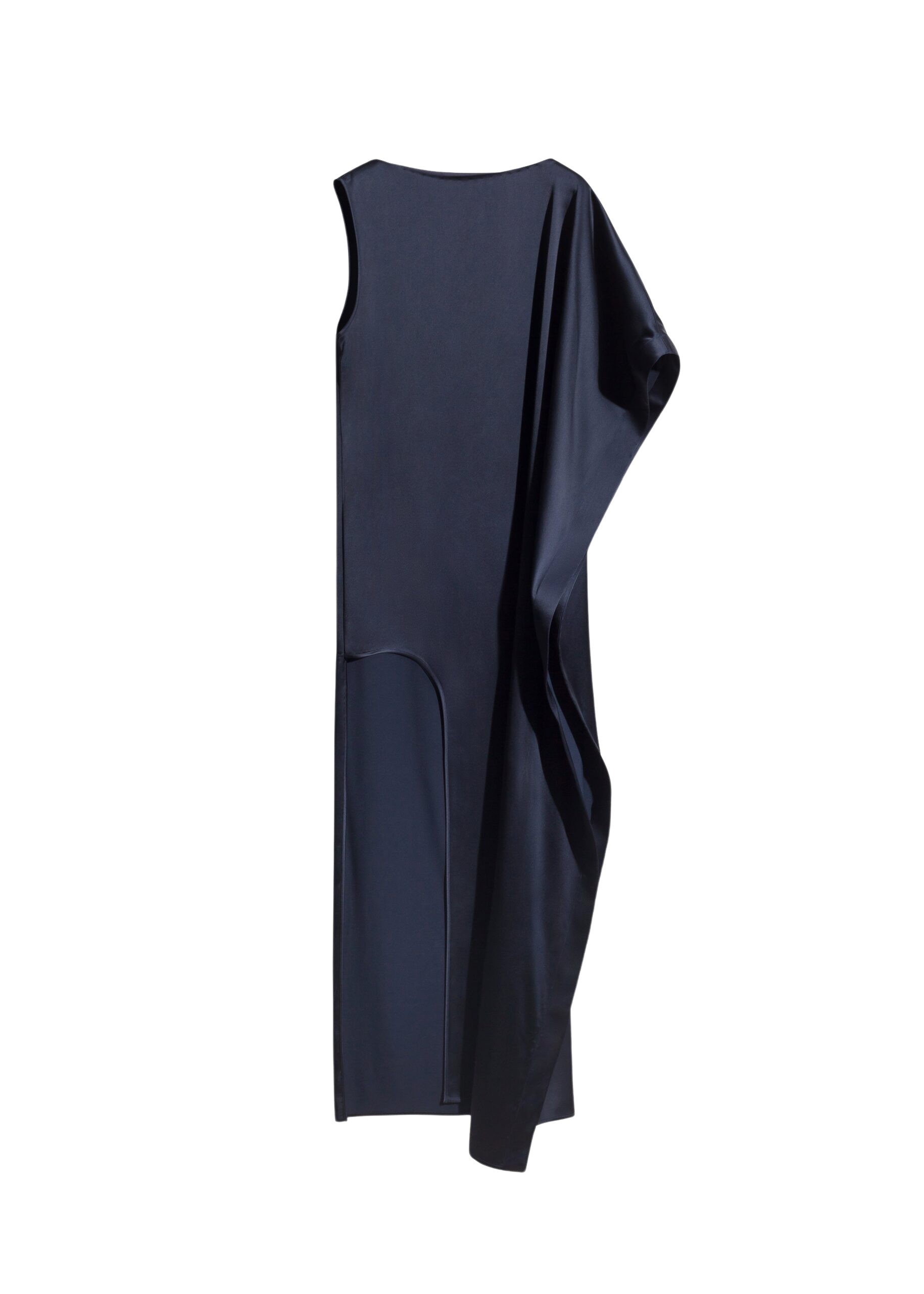 The Frankie Shop Asymmetric Maxi Dress – Dark Ink Navy