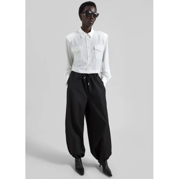 The Frankie Shop Aubray Balloon Pants – Black, view 2