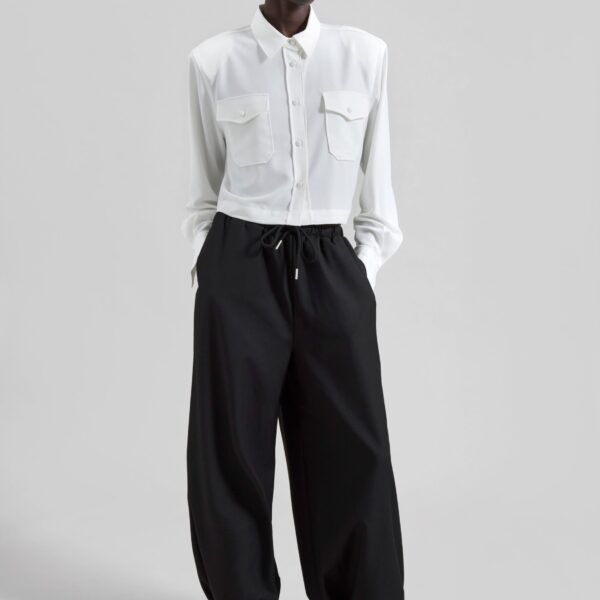 The Frankie Shop Aubray Balloon Pants - Black - Oversized Minimalist Pants in Black - Shop at Coveti