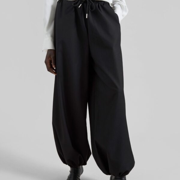 The Frankie Shop Aubray Balloon Pants - Black - Oversized Minimalist Pants in Black - Shop at Coveti
