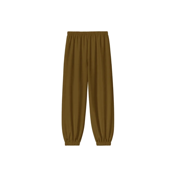 The Frankie Shop Aubray Balloon Pants - Olive Brown - Oversized Minimalist Pants in Beige - Shop at Coveti