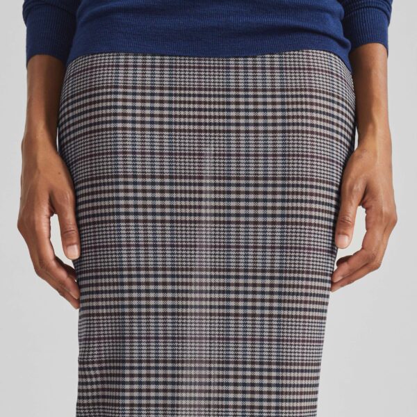 The Frankie Shop Aurora Sheer Mesh Skirt - Beige Glen Plaid - Oversized Minimalist Skirts in Multicolour - Shop at Coveti