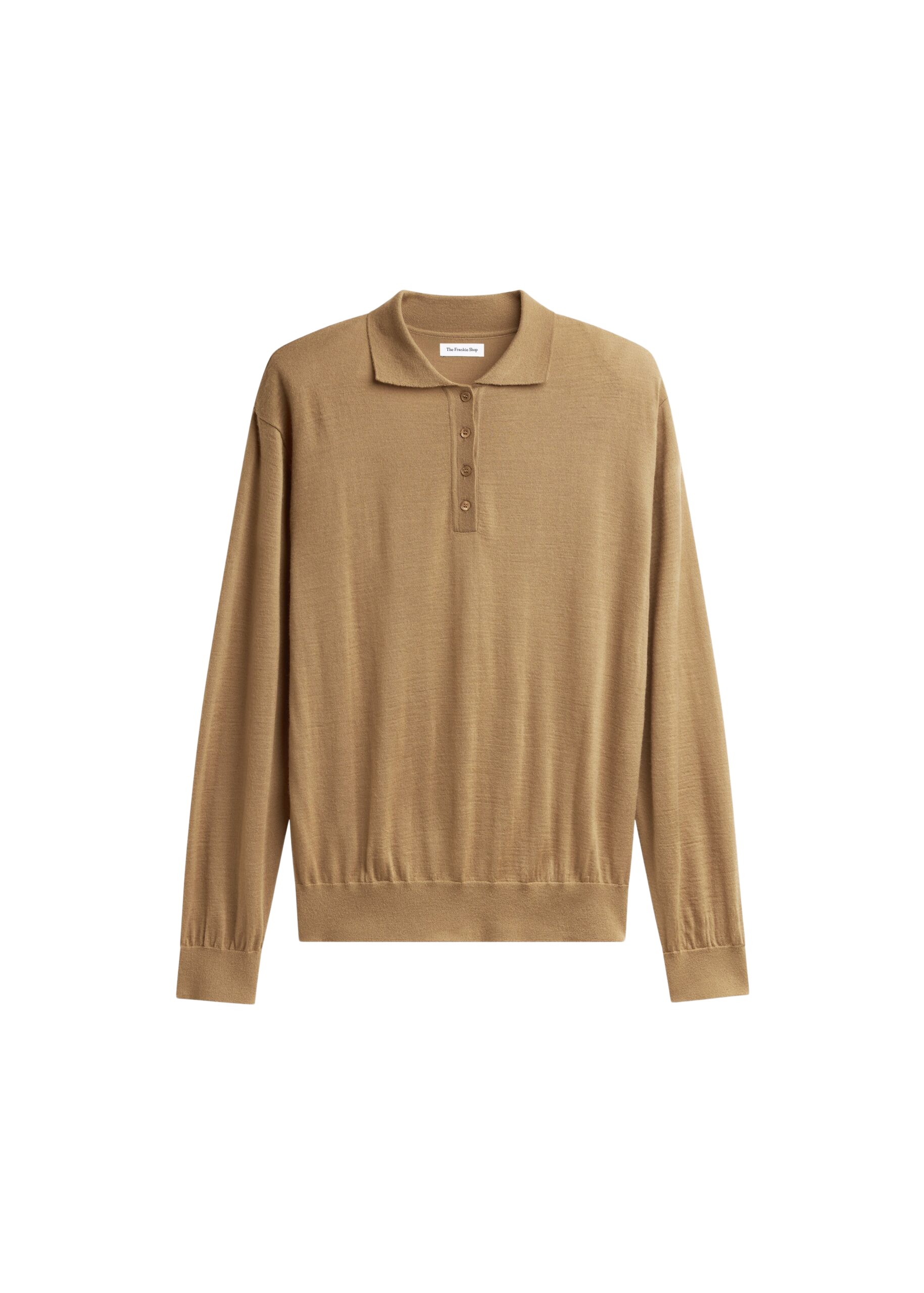 The Frankie Shop Avallon Padded Knit Polo – Camel